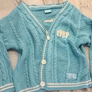 Taylor Swift Blue Cable Knit Cardigan